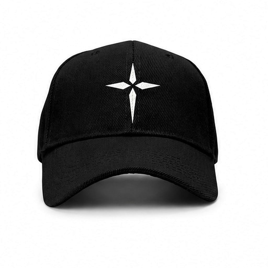 The Cap, front — white cross high on the crown