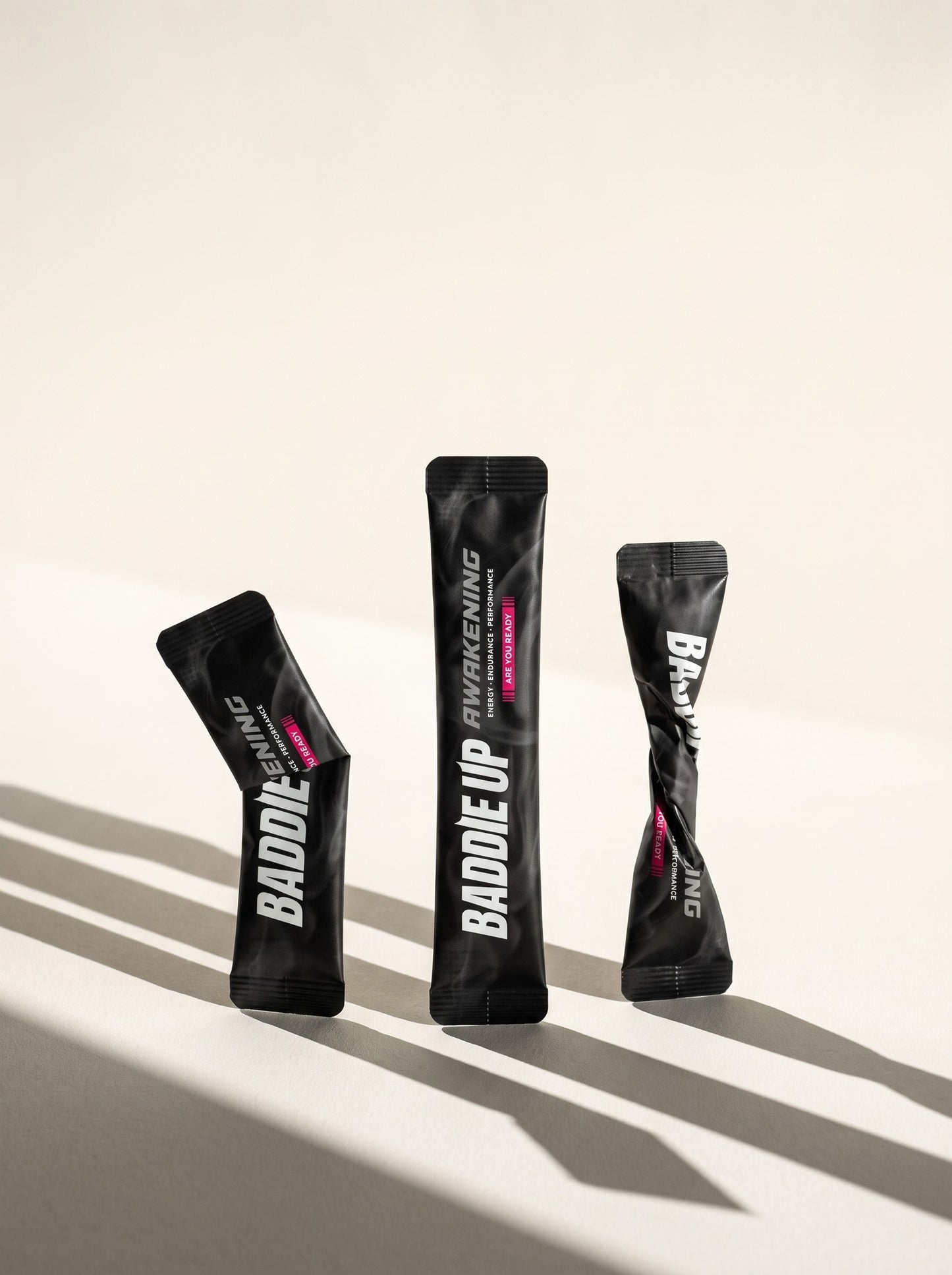 Three AWAKENING sachets — 10 single-serve packs per pouch