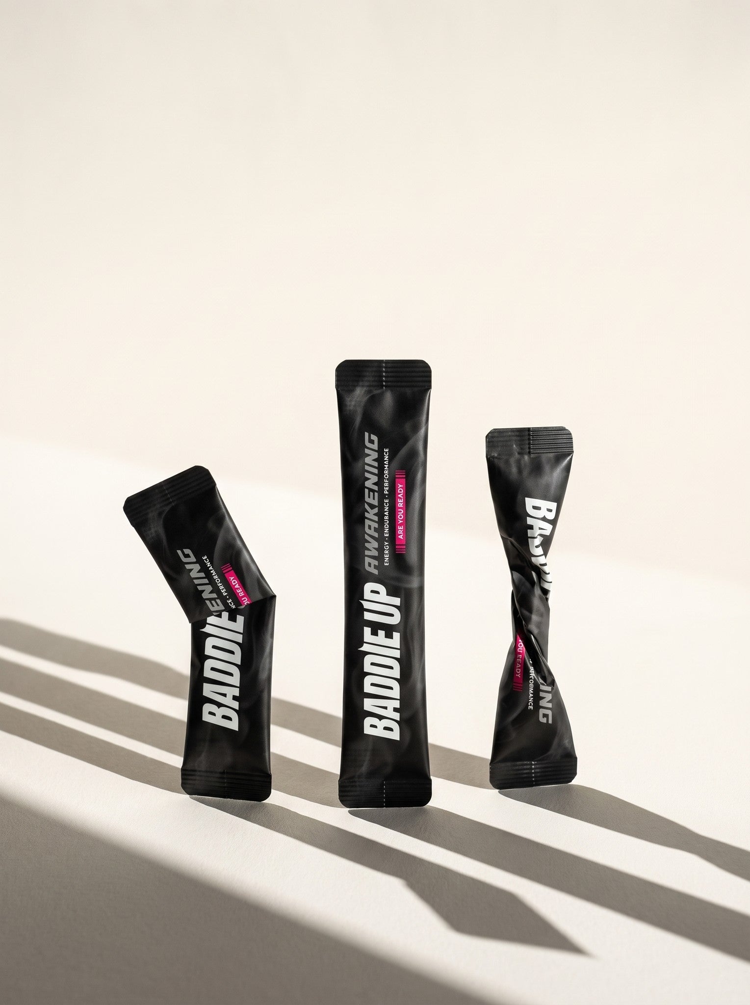 Three AWAKENING sachets — 10 single-serve packs per pouch