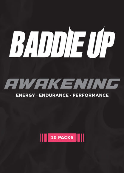 BADDIE UP AWAKENING pouch packaging — 10 single-serve packs