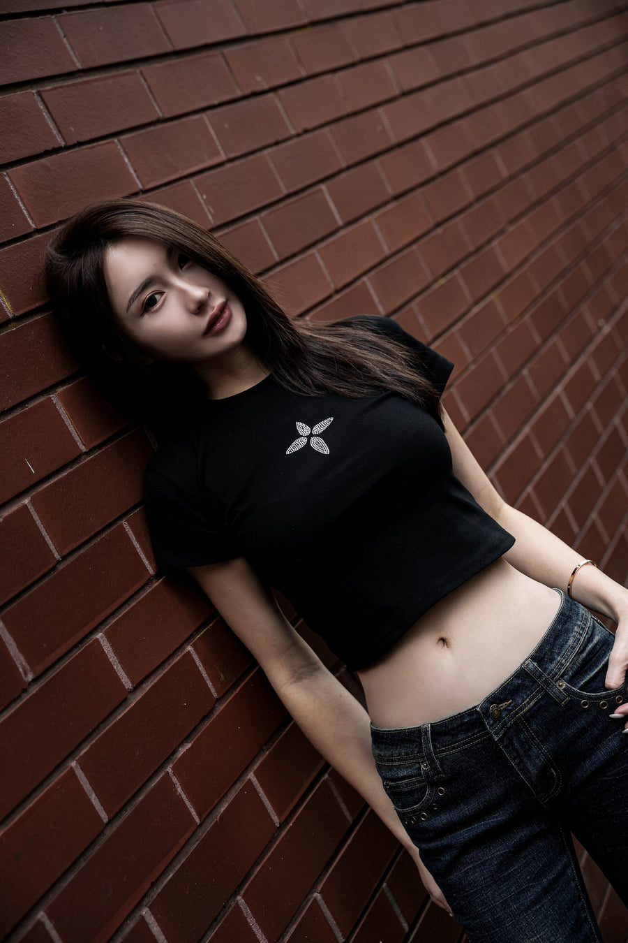 Rhinestone Fitted Tee