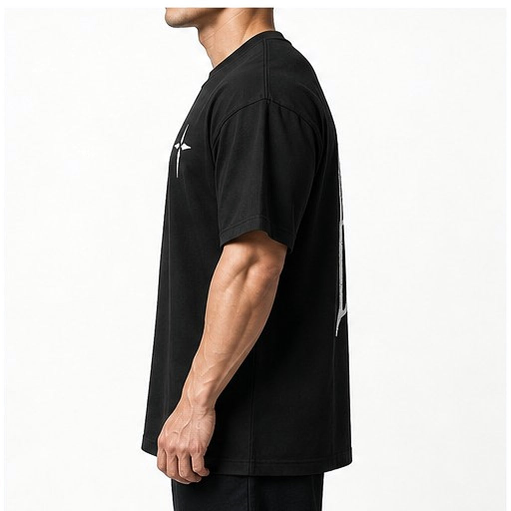 BAD Tee, side — dropped shoulder